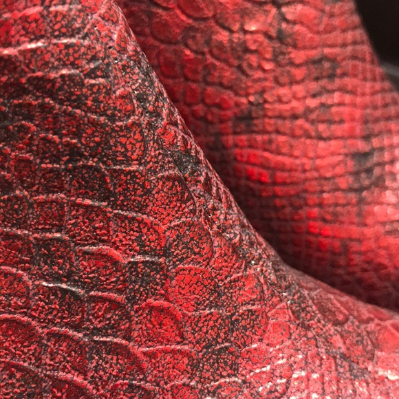 Red and Black Metallic Booties - Picture 6 of 7